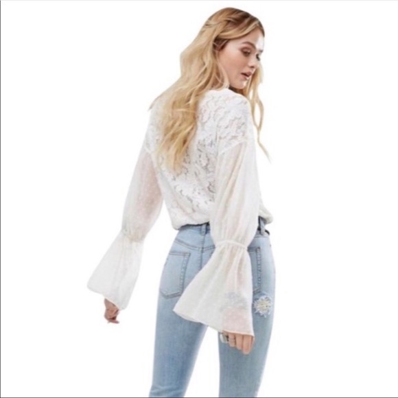 FREE PEOPLE | Poetry in Lace Long Sleeve Blouse - Picture 2 of 8